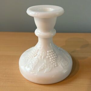 Vintage Milk Glass Candle Holder